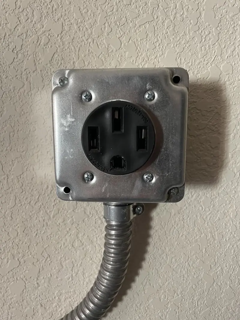 NEMA 14-50 outlet installed for Electrical Panel Upgrade in Perry